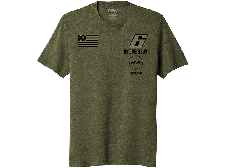 Brad Keselowski 2024 Army Green T-Shirt