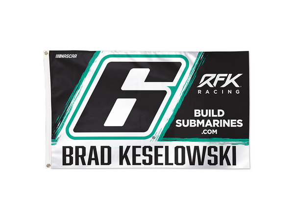 Bandiera Double Face Brad Keselowski #2 – 71x101 Cm – Per Tifosi NASCAR, Da Interno/Esterno