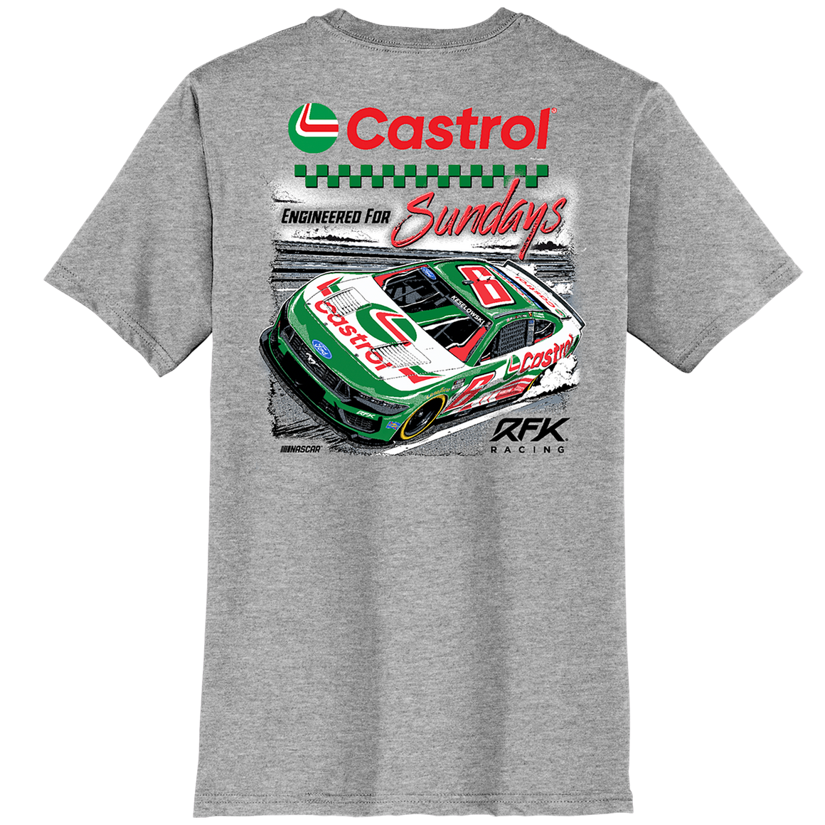 Brad Keselowski Engineered for Sundays Castrol Tee Pre-order