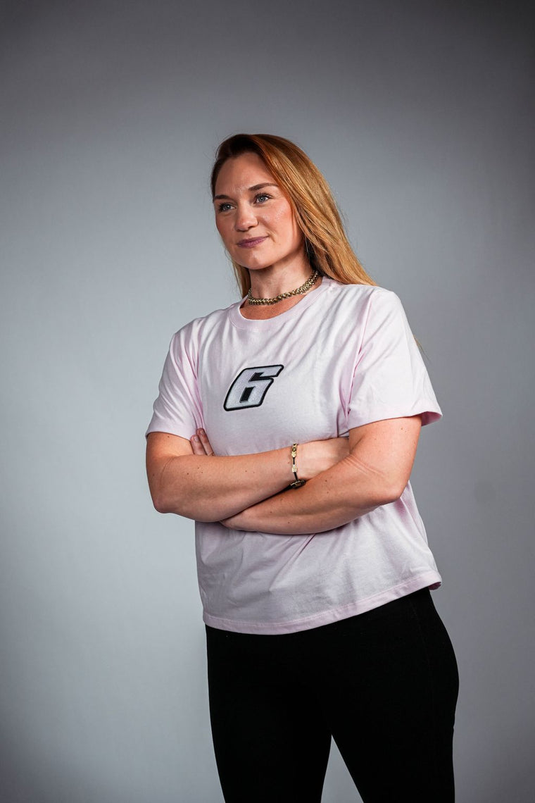 No. 6 Ladies Pink Tee