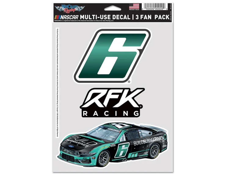 Brad Keselowski 2026 BuildSubmarines.com 3-Pack Decal