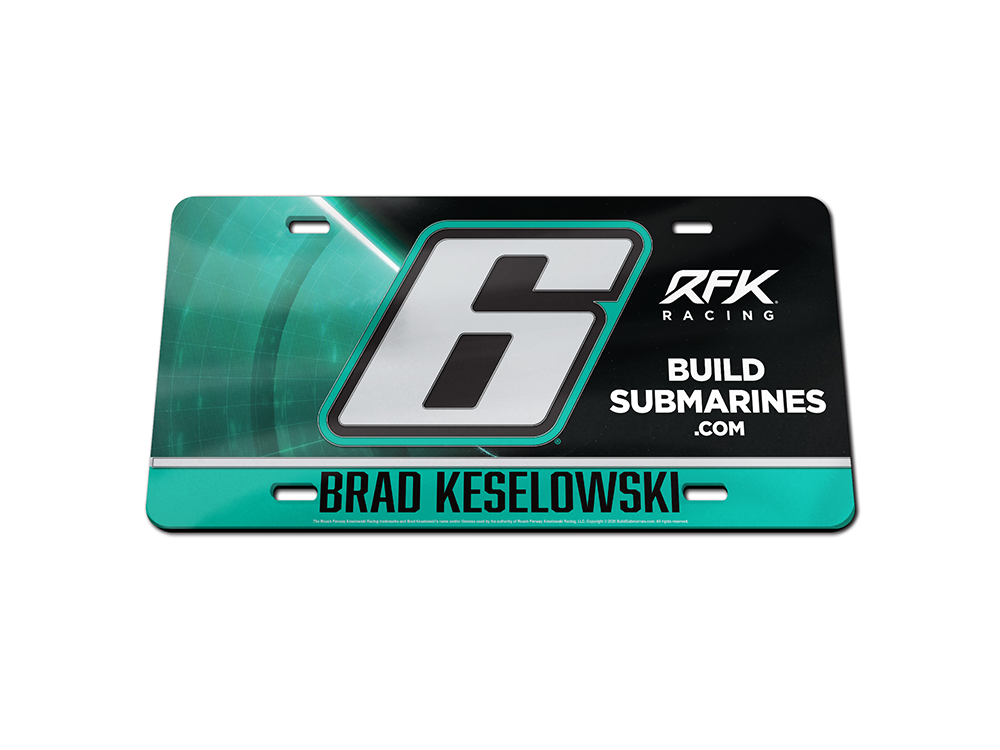 Build Subs Rfk Car Brad Keselowski BuildSubmarines.com Acrylic License Plate - RFKshop