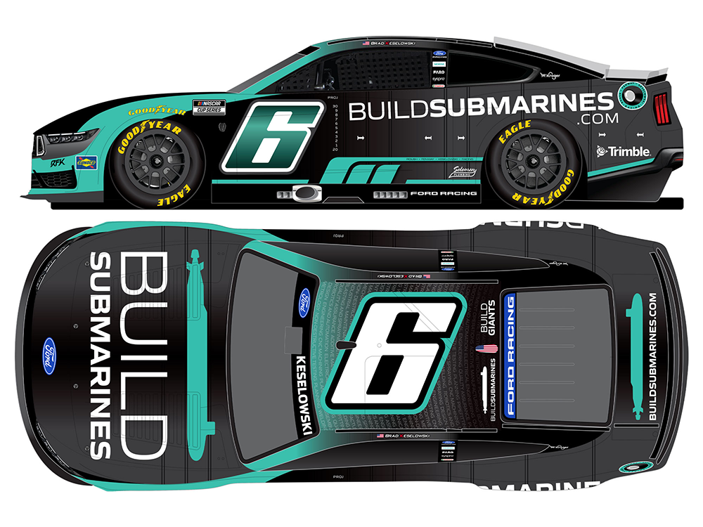 Brad Keselowski 2026 BuildSubmarines.com #6 1:24 Diecast