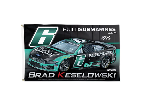Brad Keselowski 2026 BuildSubmarines.com Flag