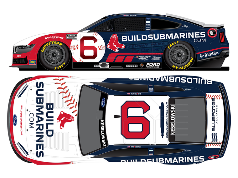 Brad Keselowski 2025 BuildSubmarines.com / Boston Red Sox #6 1:64 Diecast