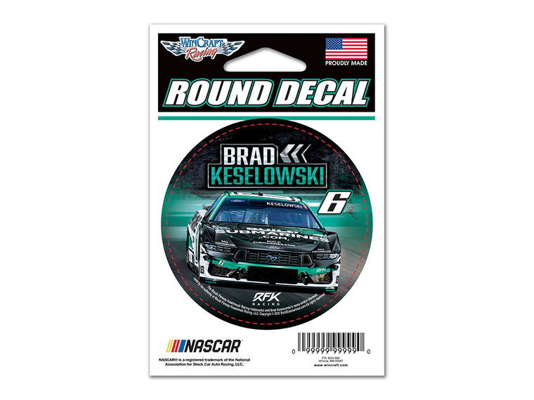 Brad Keselowski BuildSubmarines.com Round Decal