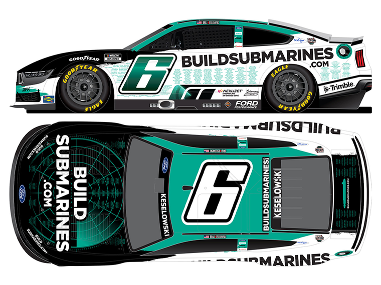 Brad Keselowski 2025 BuildSubmarines.com / Tribute to Veterans #6 1:24 Diecast
