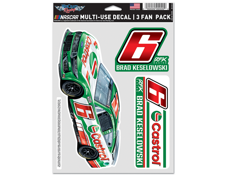 Brad Keselowski Castrol 3-Pack Decal