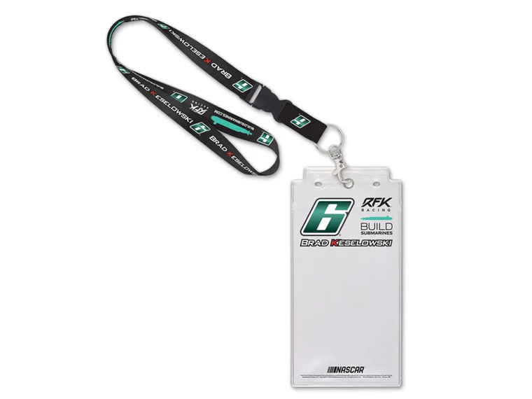 Brad Keselowski BuildSubmarines.com Lanyard w/ Credential Holder