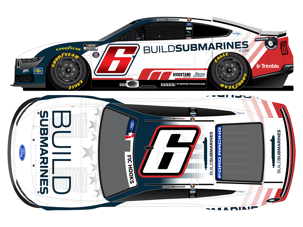 Brad Keselowski 2026 BuildSubmarines.com Patriotic #6 1:24 Diecast