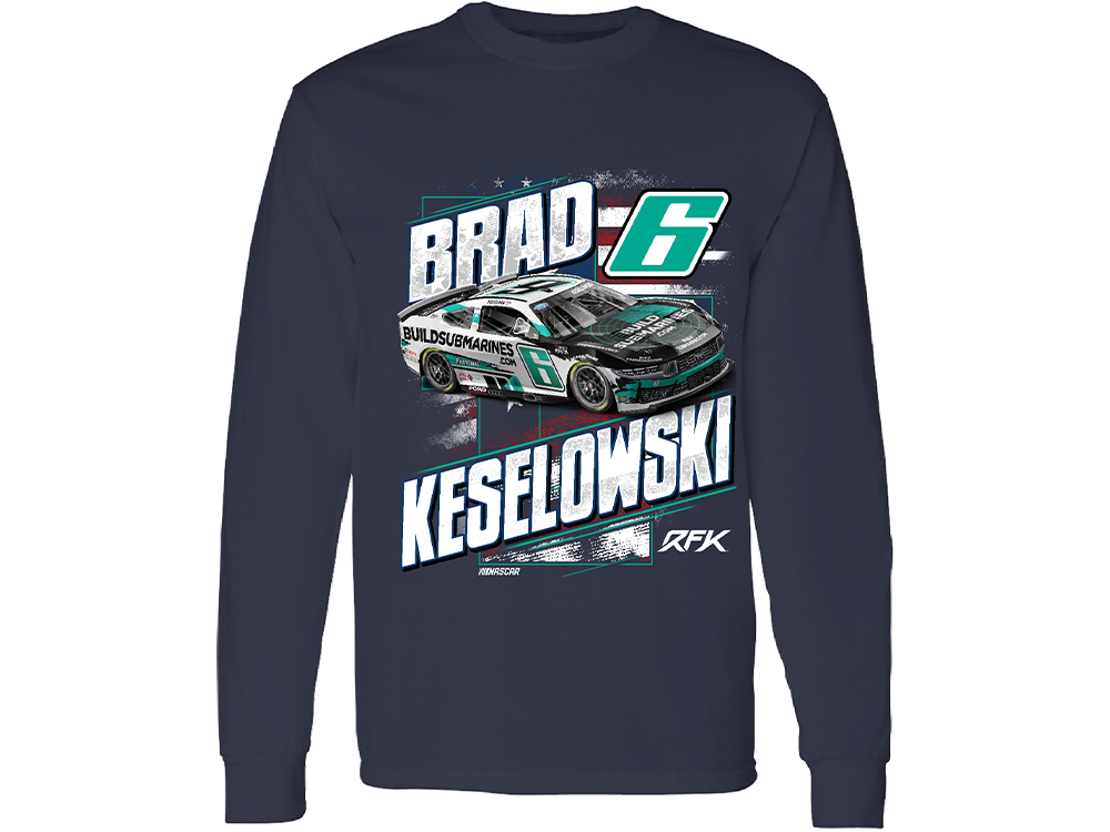 Brad Keselowski 2024 BuildSubmarines.com Patriotic Long Sleeve T-Shirt
