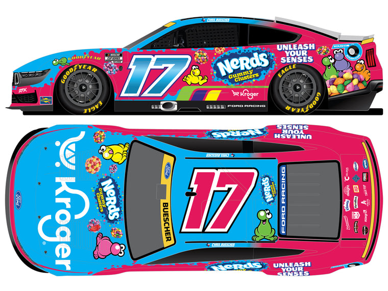 Chris Buescher 2026 Kroger / Nerds Gummy Clusters #17 1:24 Diecast Pre-order