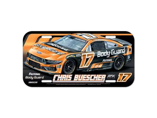 Chris Buescher 2026 Body Guard License Plate