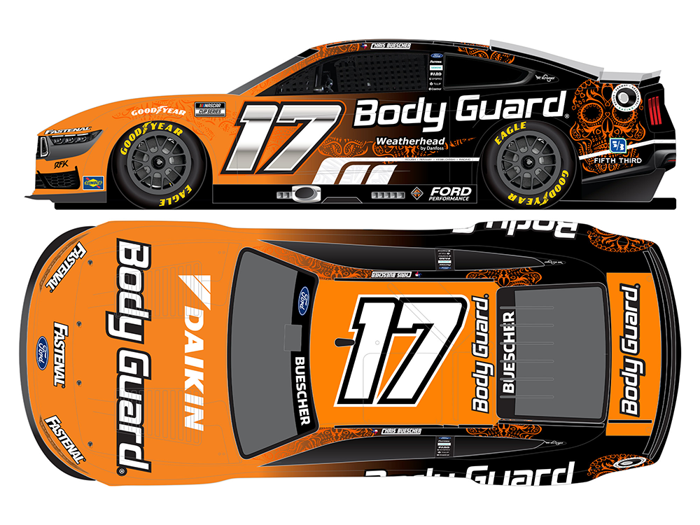 Chris Buescher 2025 Body Guard Mexico #17 1:64 Diecast