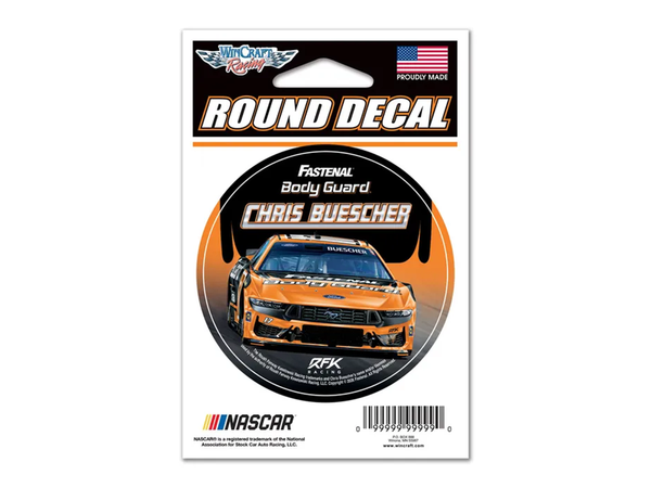 Chris Buescher 2026 Body Guard Round Decal