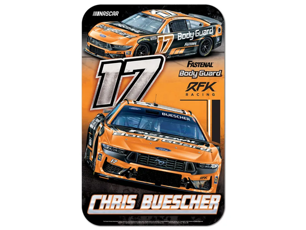 Chris Buescher 2026 Body Guard 11x17 Sign