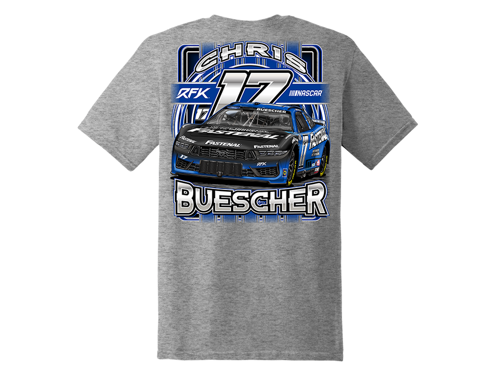 Chris Buescher 2024 Fastenal Gray T-Shirt
