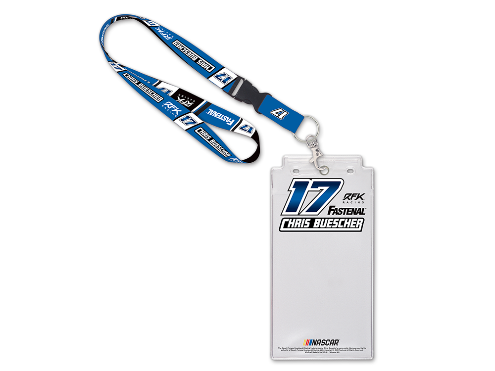 Chris Buescher Fastenal Lanyard w/ Credential Holder