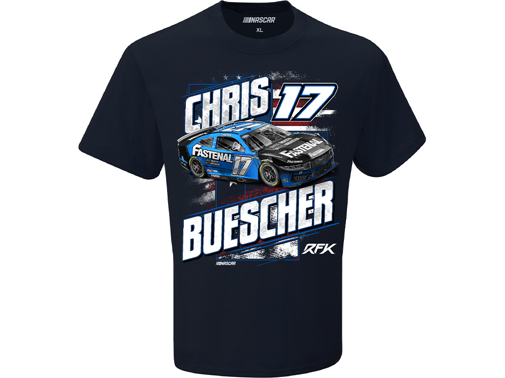 Chris Buescher 2024 Fastenal Patriotic T-Shirt