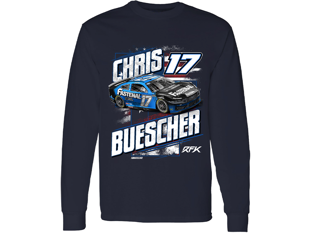 Chris Buescher 2024 Fastenal Patriotic Long Sleeve T-Shirt
