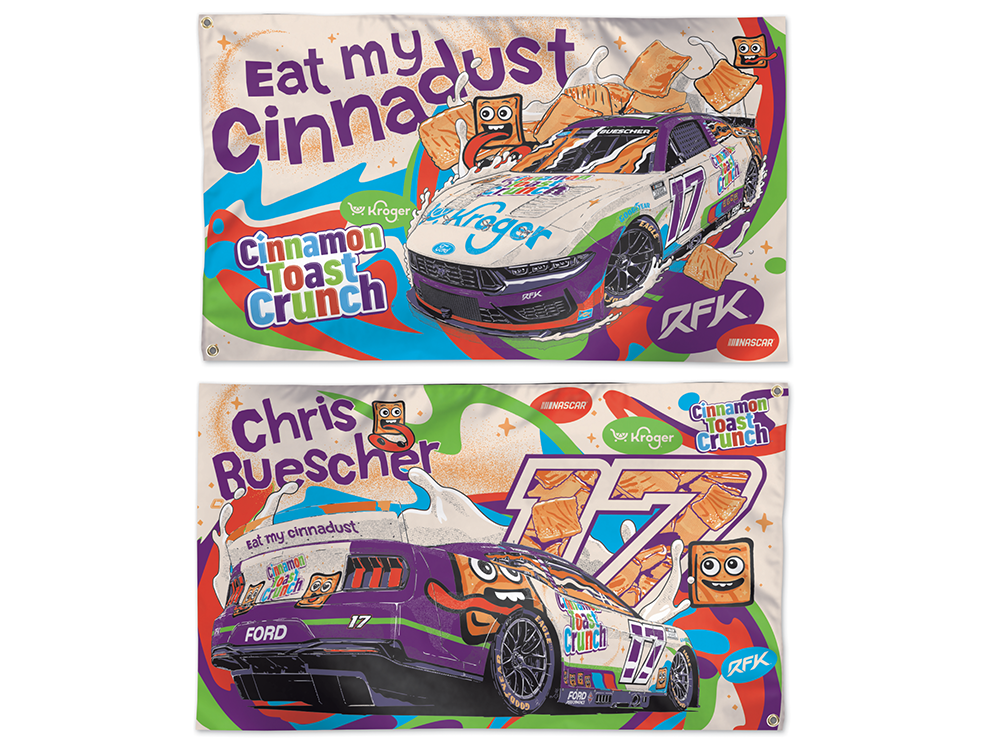 Chris Buescher Cinnamon Toast Crunch Flag - RFKshop Chris Buescher Cinnamon Toast Crunch Flag - RFKshop