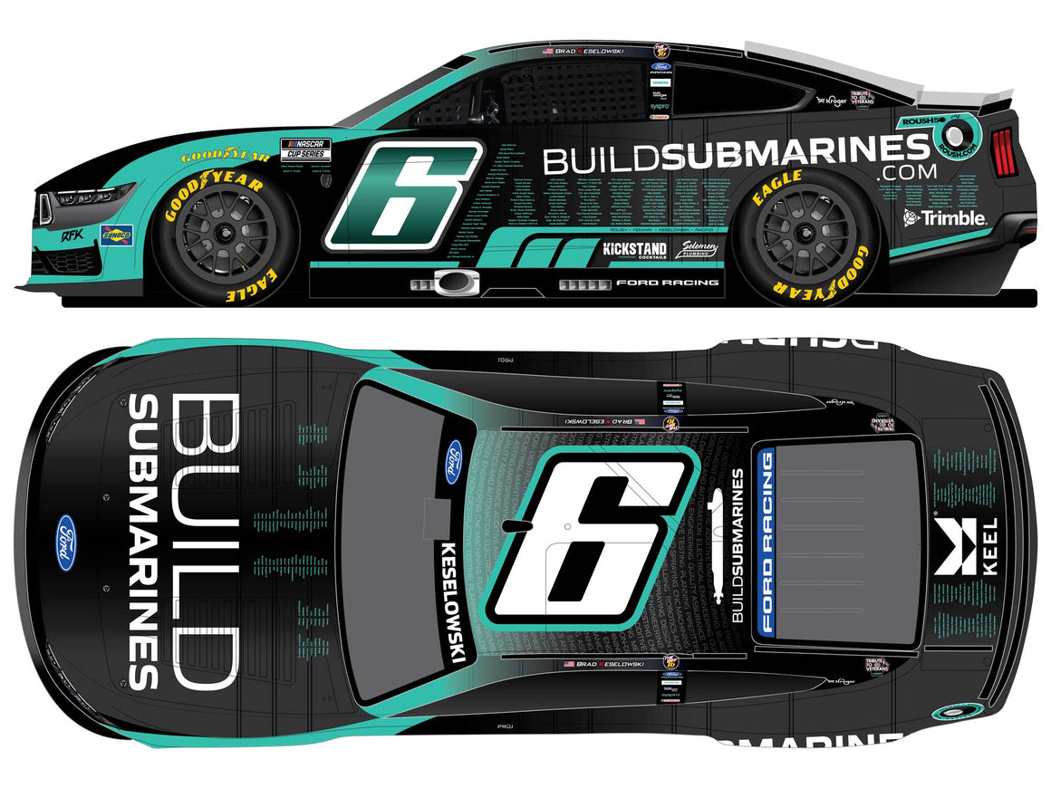 Brad Keselowski 2026 BuildSubmarines.com / Tribute to Veterans #6 1:24 Diecast