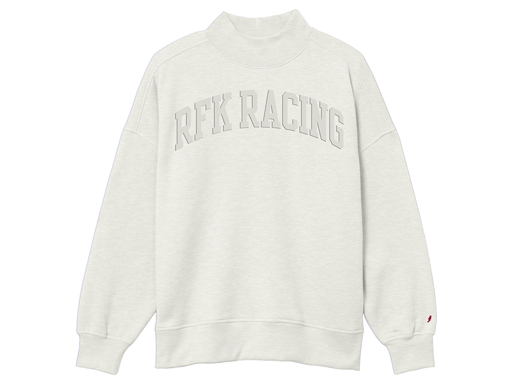 RFK Racing Ladies Oatmeal Mock Neck Sweatshirt