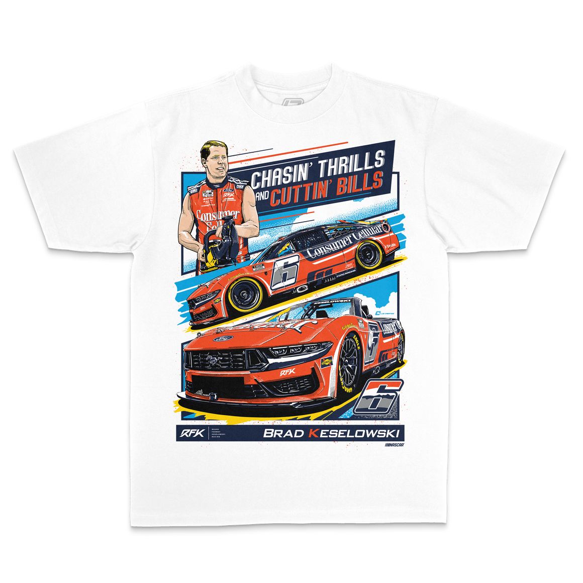 Brad Keselowski 2026 Consumer Cellular T-Shirt