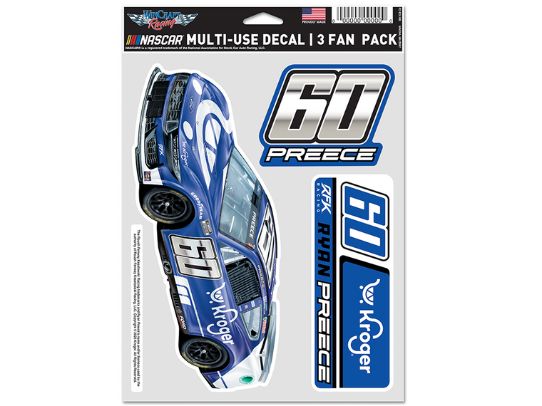 Ryan Preece Kroger 3-Pack Decal