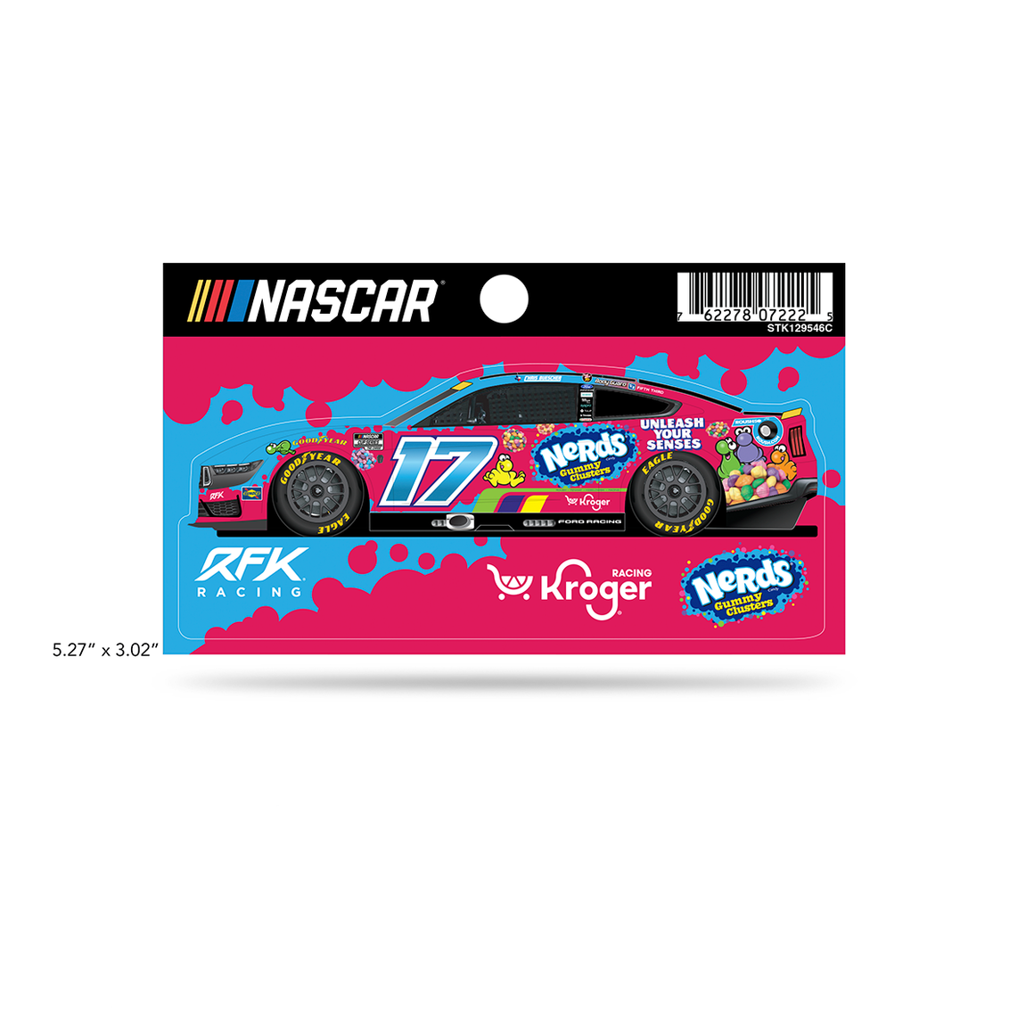 Chris Buescher #17 Nerds Gummy Clusters Sticker